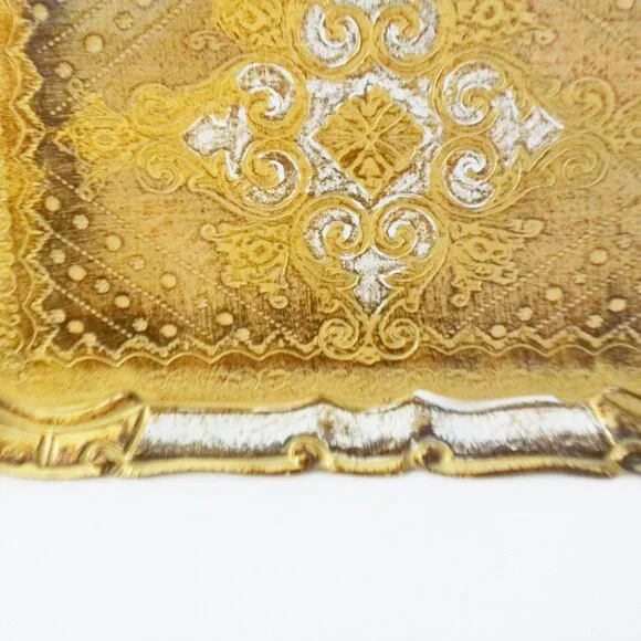 Mid-Century Vero Legno Florence Baroque Style Italian Letter Tray - Picture 5 of 6